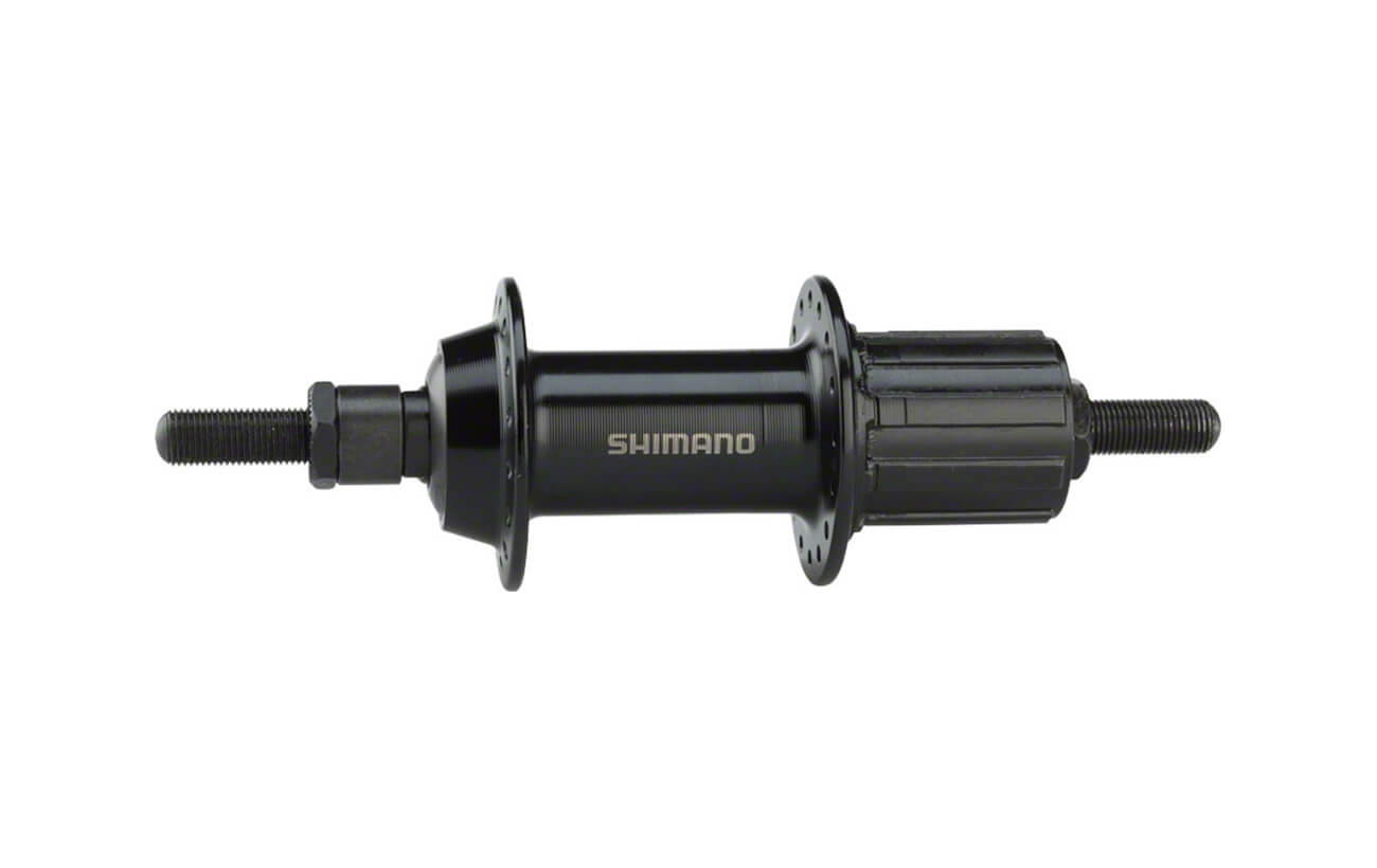 Shimano FH-TX500 Rear Hub - Threaded x 135mm, Rim Brake, HG10, Black, 32H